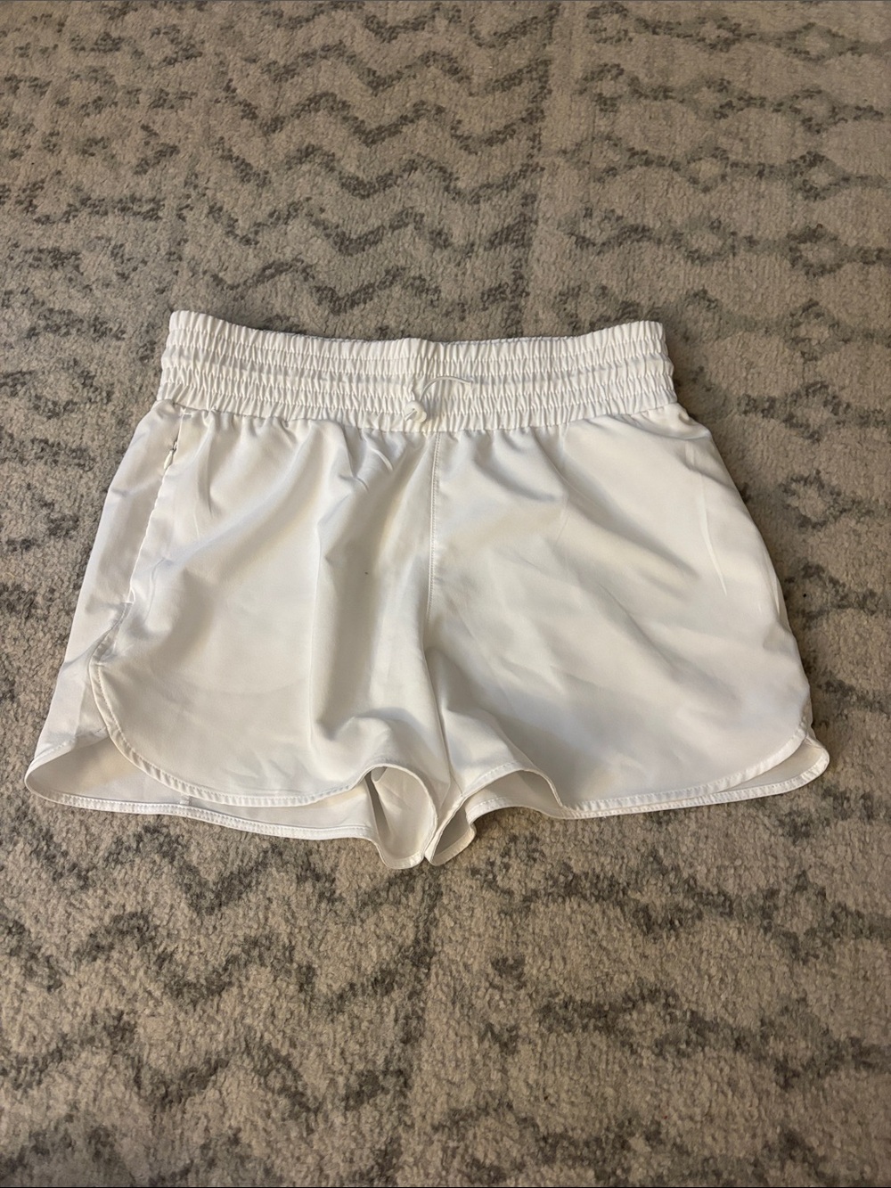 Women’s White Athletic Running Shorts